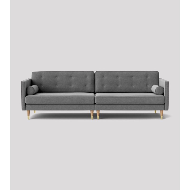 Swoon Porto FourSeater Sofa Grey Smart Wool by Swoon