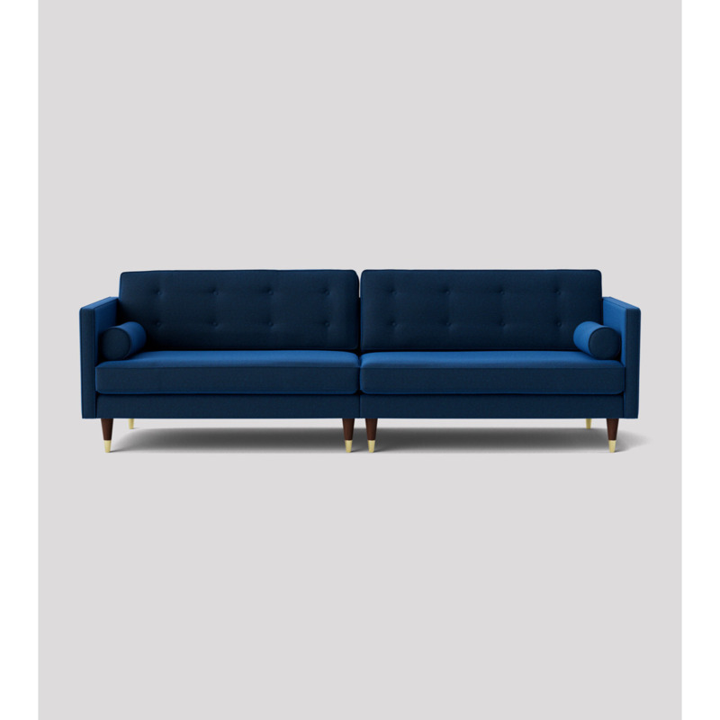 Swoon Porto FourSeater Sofa Dark Blue Soft Wool by Swoon