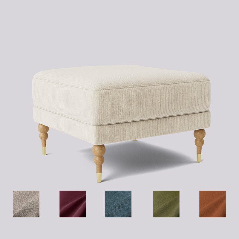 Swoon Reyna Ottoman White Cord by Swoon