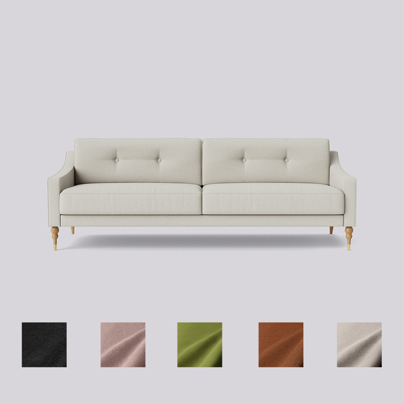 Swoon Reyna ThreeSeater Sofa Beige by Swoon