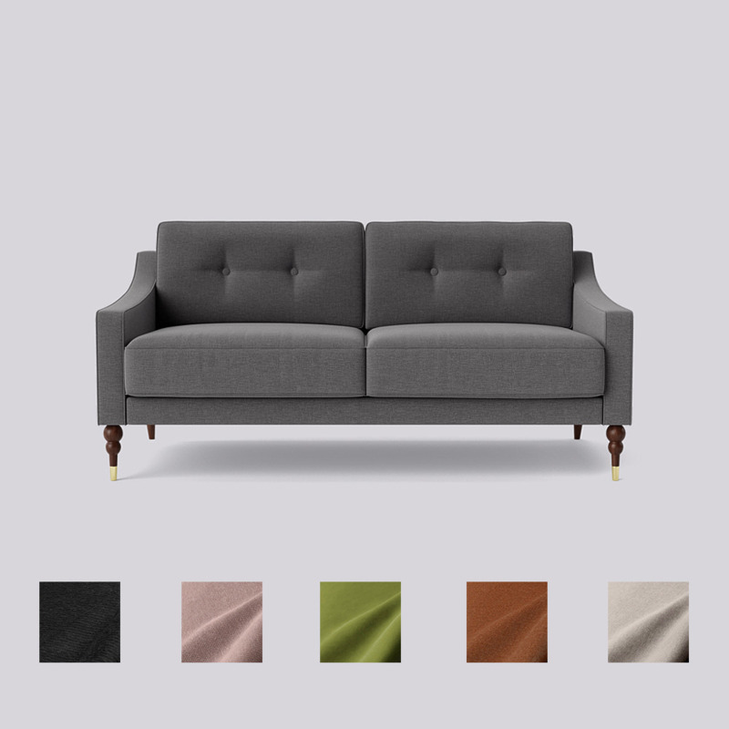 Swoon Reyna TwoSeater Sofa Grey House Weave by Swoon