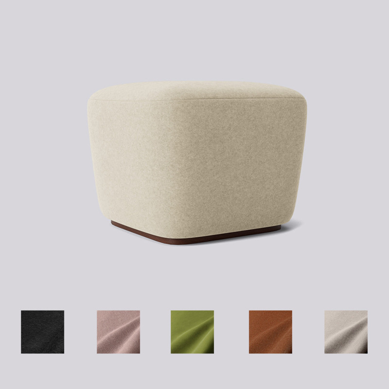 Swoon Ritz Ottoman Beige Smart Wool by Swoon
