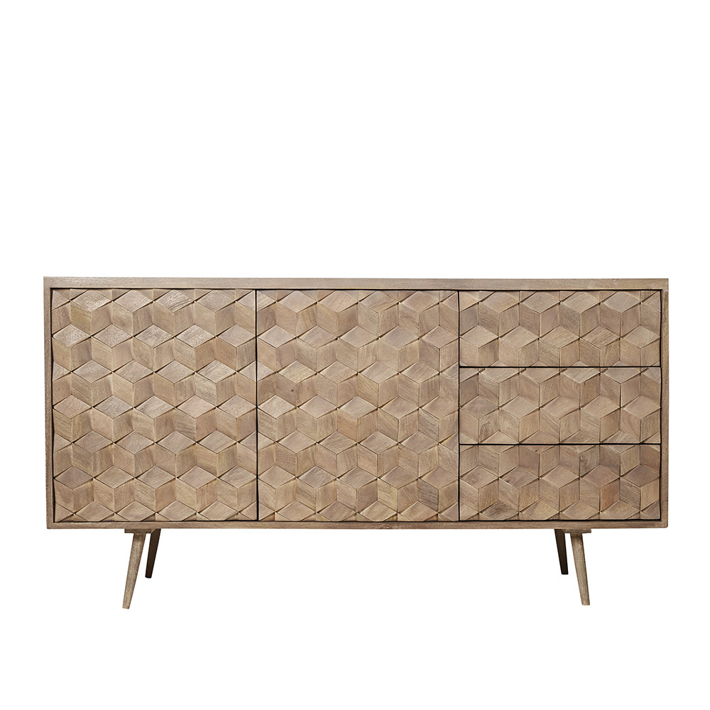 Swoon Terning Sideboard MidCentury Style Brown Mango Wood by Swoon