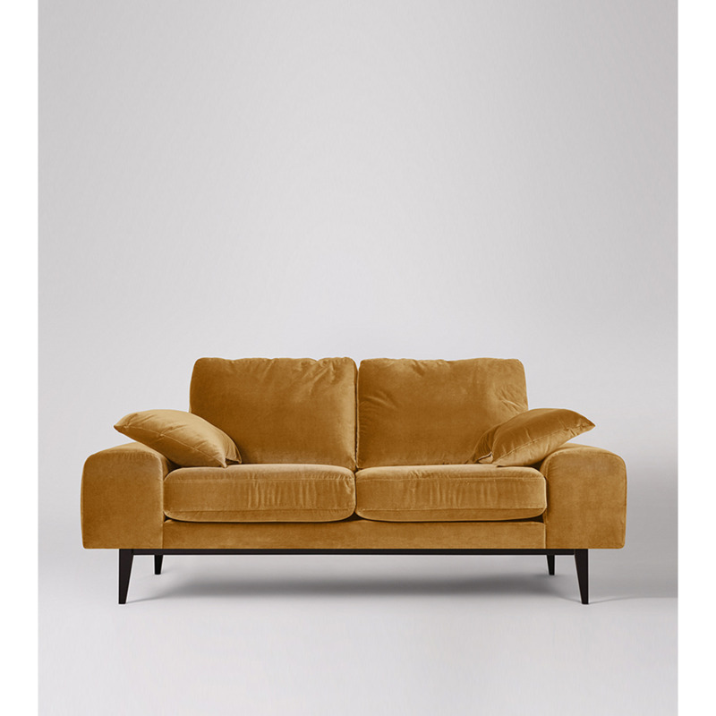 Swoon Tulum TwoSeater Sofa Brown Easy Velvet by Swoon
