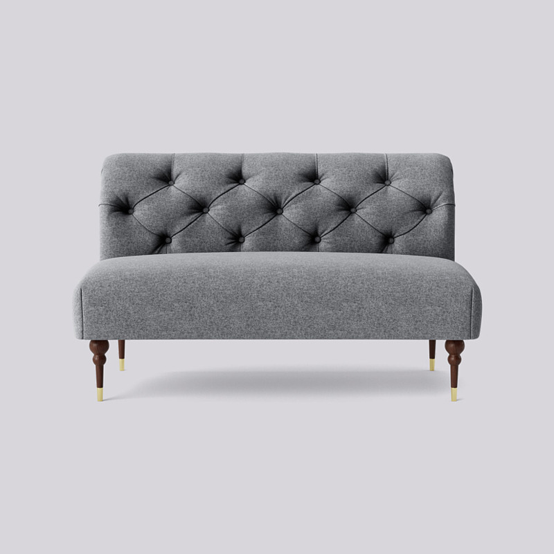 Swoon Tybalt TwoSeater Sofa Grey Soft Wool by Swoon