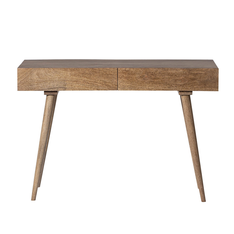 Swoon Watts MidCentury Scandi Console Table Brown Mango Wood