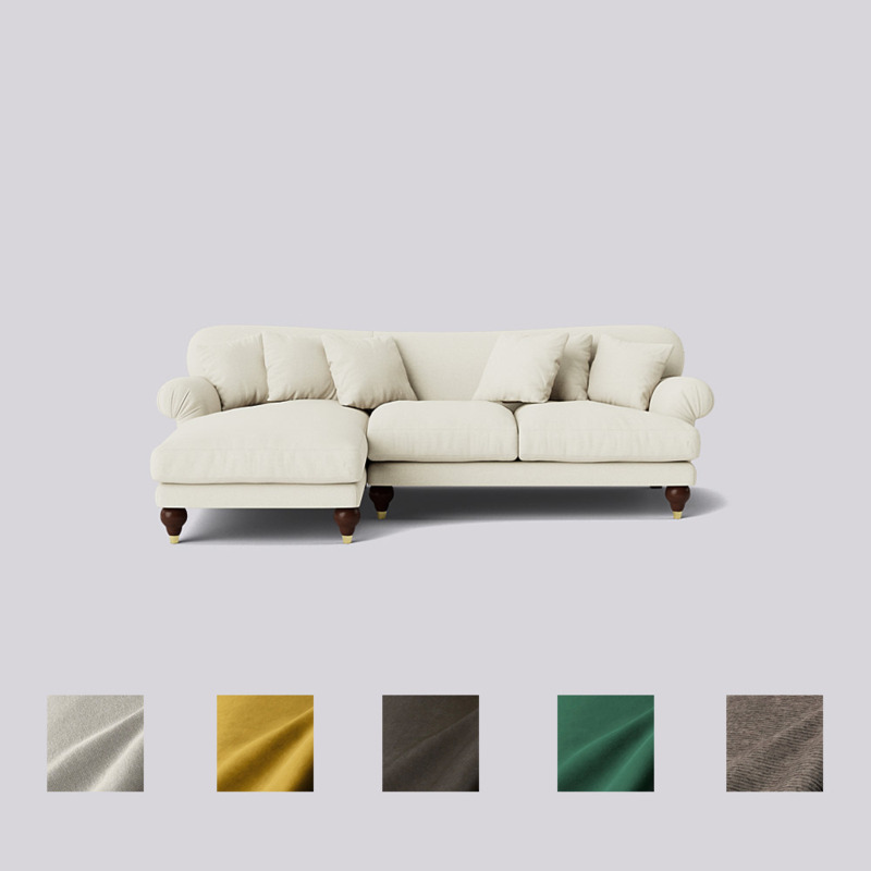 Swoon Willows LeftHand Corner Sofa White by Swoon