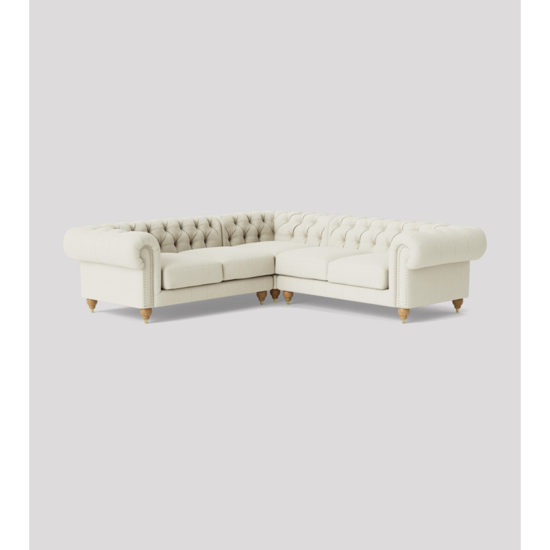 Swoon Winston FiveSeater Corner Sofa White by Swoon