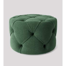 Swoon - Winston - Round Ottoman - Green - Smart Wool