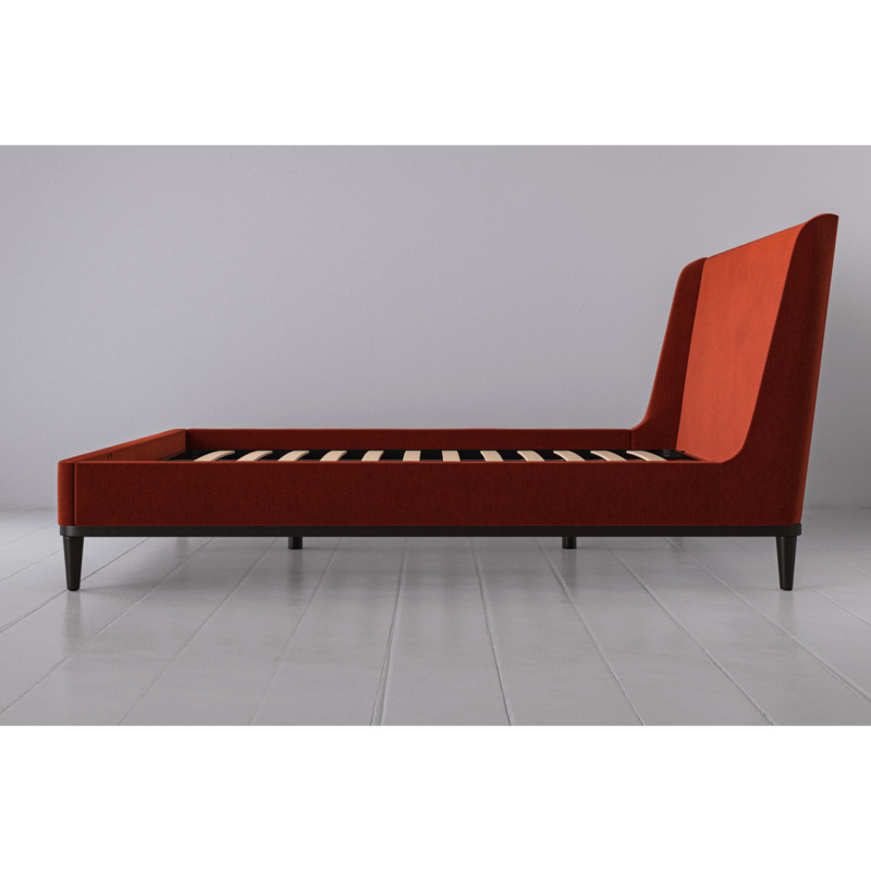 Chenille Super King Bed from Swyft Harissa Bed 02 Quick Delivery