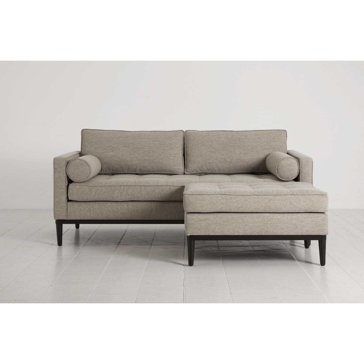 Linen 2 Seater Right Chaise Sofa - Pumice - Model 02 - Next Day ...
