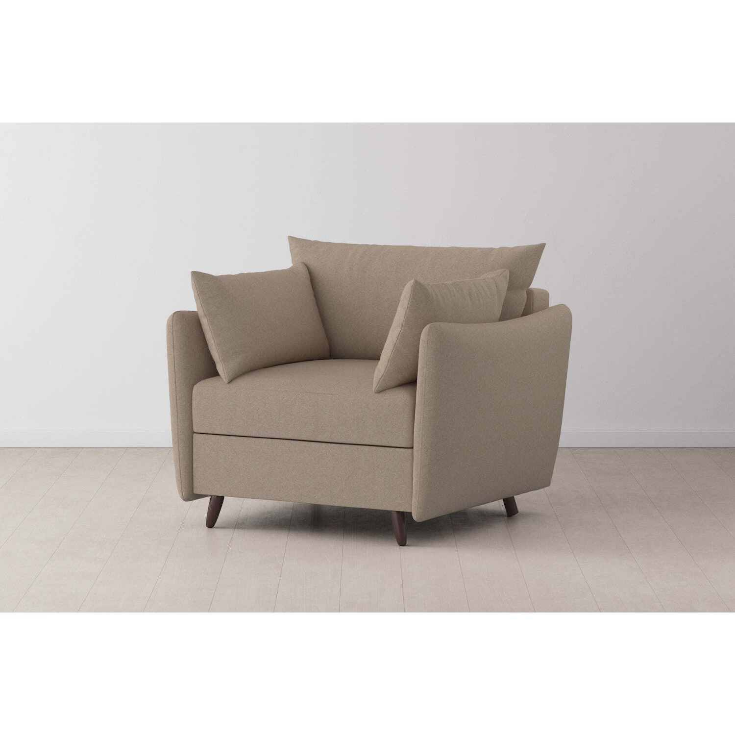 Wool Chair Bed Armchair Sofa Bed Ecru Quick Delivery by Swyft