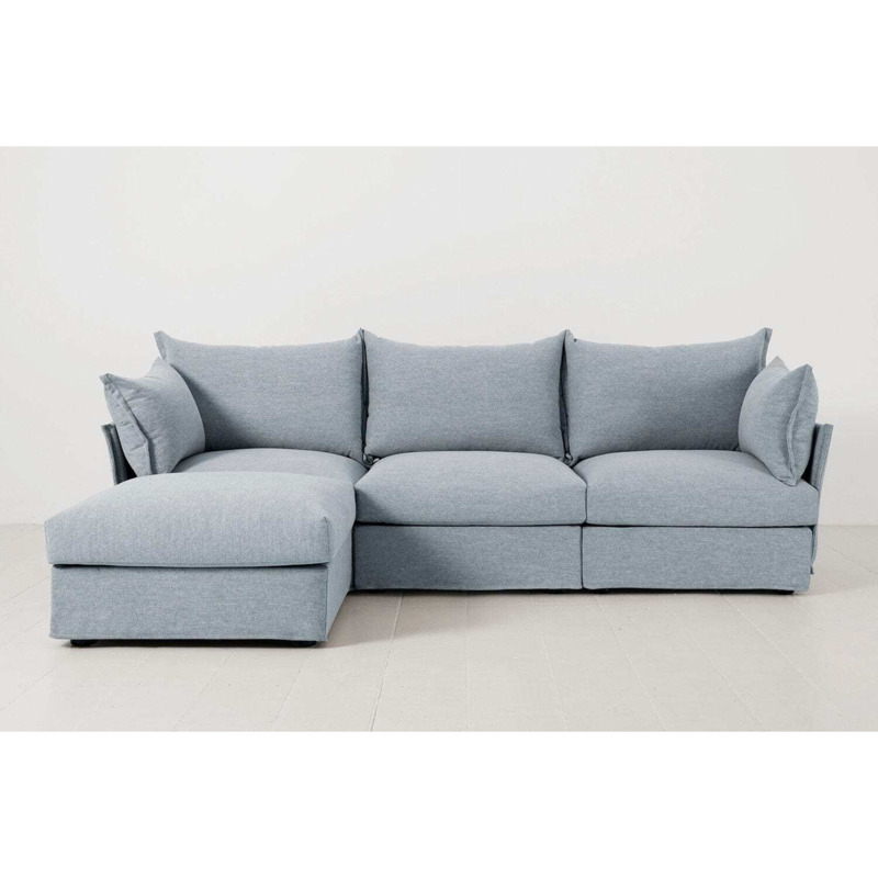 Refurbished Model 06 3 Seater Left Corner Sofa from Swyft Seaglass