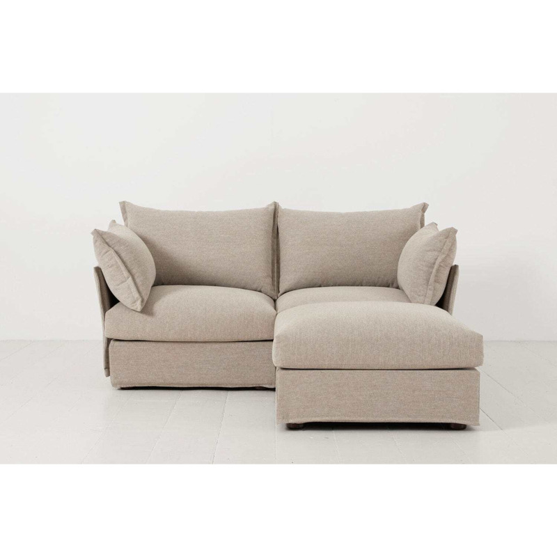 Refurbished Model 06 2 Seater Right Corner Sofa from Swyft Pumice