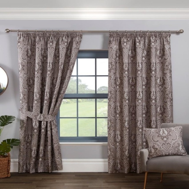 Tegola Pencil Pleat Curtains - Grey - 229Cm X 229Cm by Tesco ...