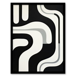 "Artery8 Wall Art Print Abstract Geometric Black White Minimalist ...