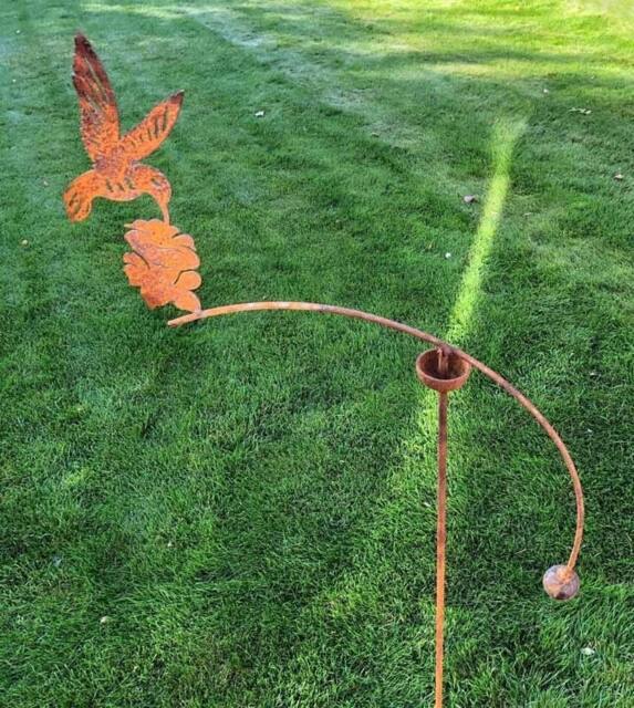 Hummingbird wind rocker single bare metal/ready to rust - steel - l66 x ...