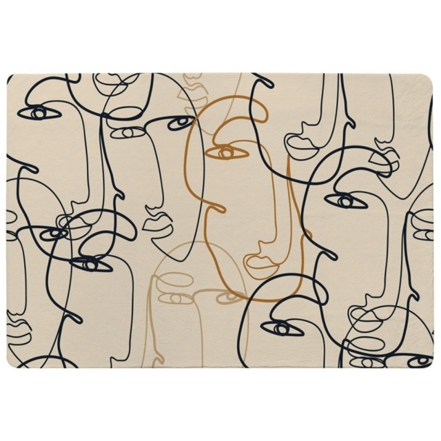 Static Rug Drawing Continuous Line Drawing Of Faces (Rug) Cream - M by Tesco - Marketplace ...