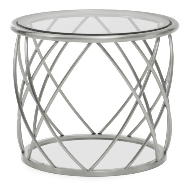 Interiors By Premier Spacious Silver Finished Glass Round Table — free download