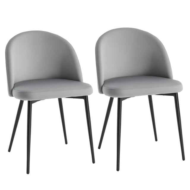 HOMCOM Dining Chairs Set of 2 Contemporary Design for Office Dining ...