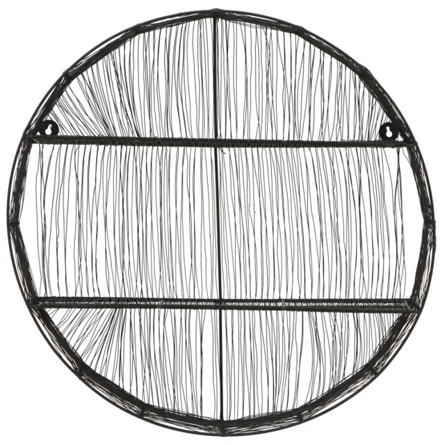 Interiors By Premier Gold Wire Round Wall Shelf, Modern Metal Wall ...
