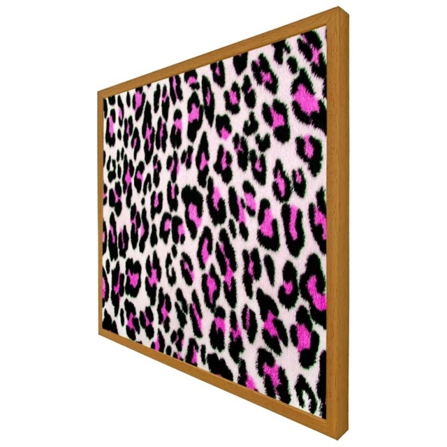 Pink Fluffy Leopard (Picture Frame) Brown - Oak - M by Tesco ...