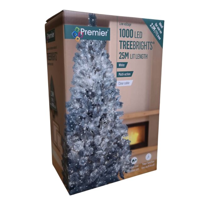 1000 LED 25m Indoor Outdoor Christmas Multi Function Mains Operated ...