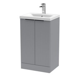 Balterley Fluted Front Floor Standing 2 Door Vanity Basin Unit 600mm ...
