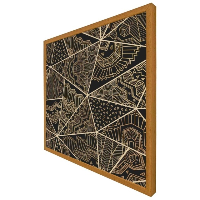 Geometric Triangles With Patterns (Picutre Frame) Brown - Oak - Xs by ...