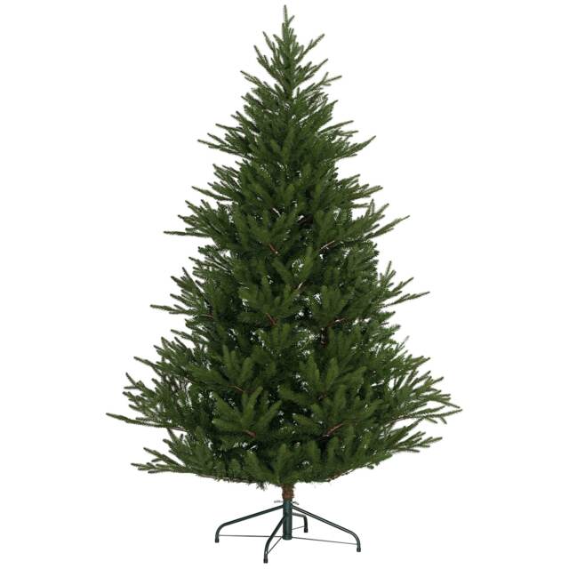 Homcom 6 foot artificial christmas tree with realistic hinged branches ...