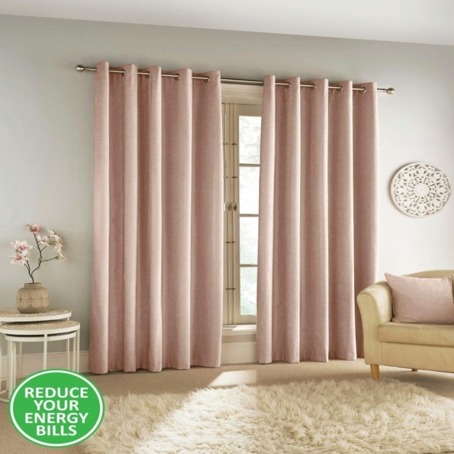 Savoy Blush Blackout Curtains 90 X 54 Inch (229 X 137 Cm) 100% Blackout ...