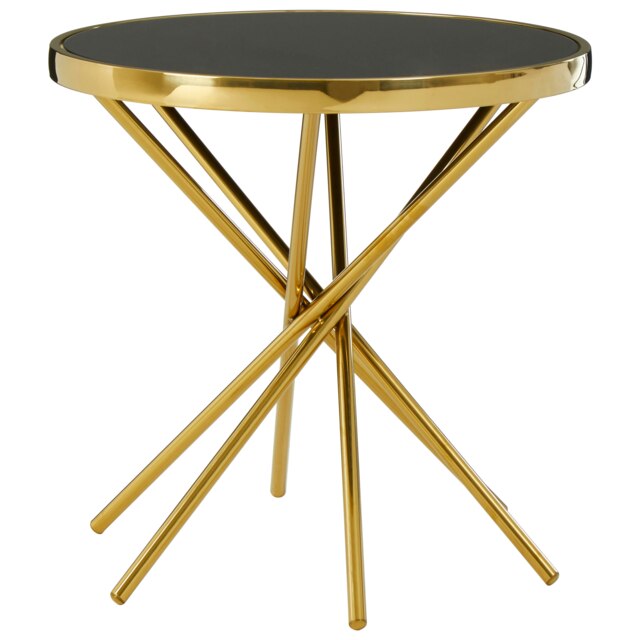 Tula Abstract Base Round Side Table Gold by Tesco - Marketplace ...