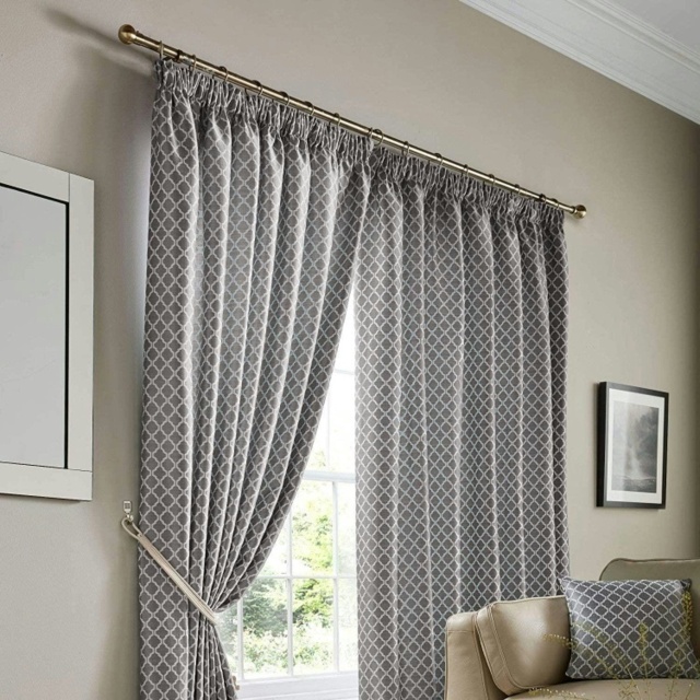 Cotswold Pencil Pleat Curtains - Silver -229Cm X 274Cm by Tesco ...