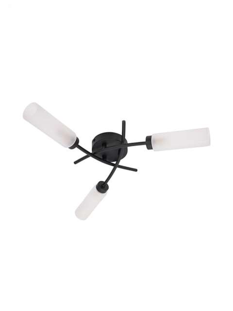 Valuelights maya black 3 way curved cross over ceiling light black by ...