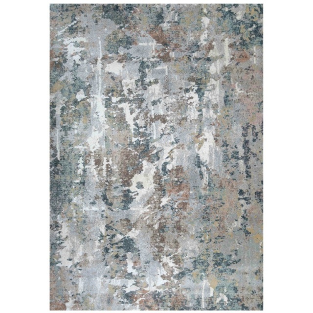 Kukoon Blue Grey Abstract Modern Living Room Area Rug 60Cm X 110Cm by ...