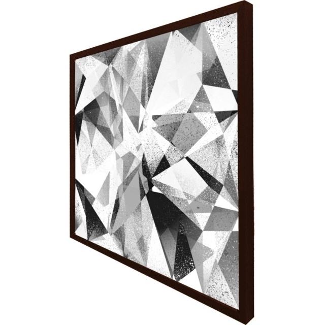 Geometric Patterned Photframe Black & White Geometric Grunge Pattern (Picutre Frame) Brown - L by ...