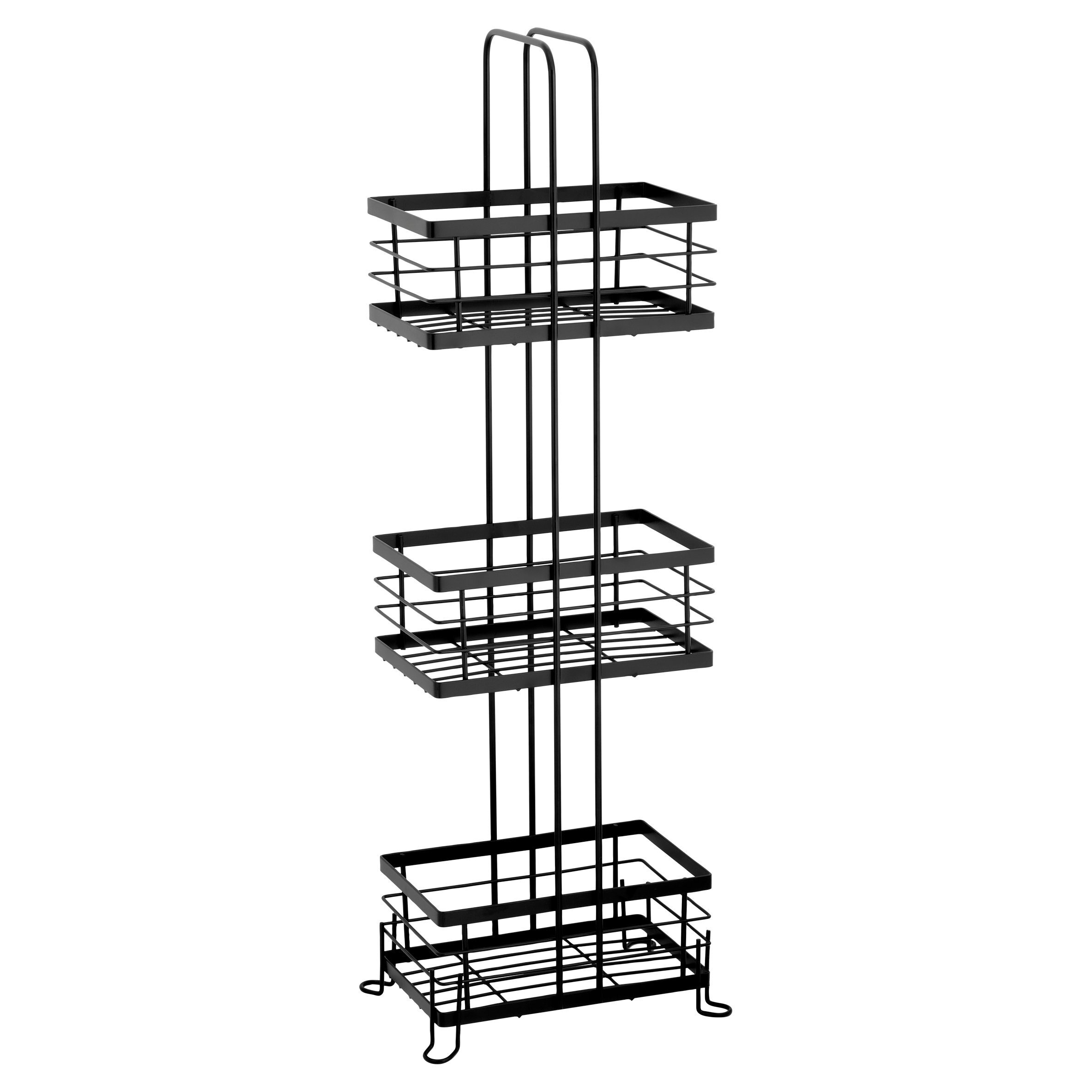 Tesco Black Smart Storage ThreeTier Basket by Tesco