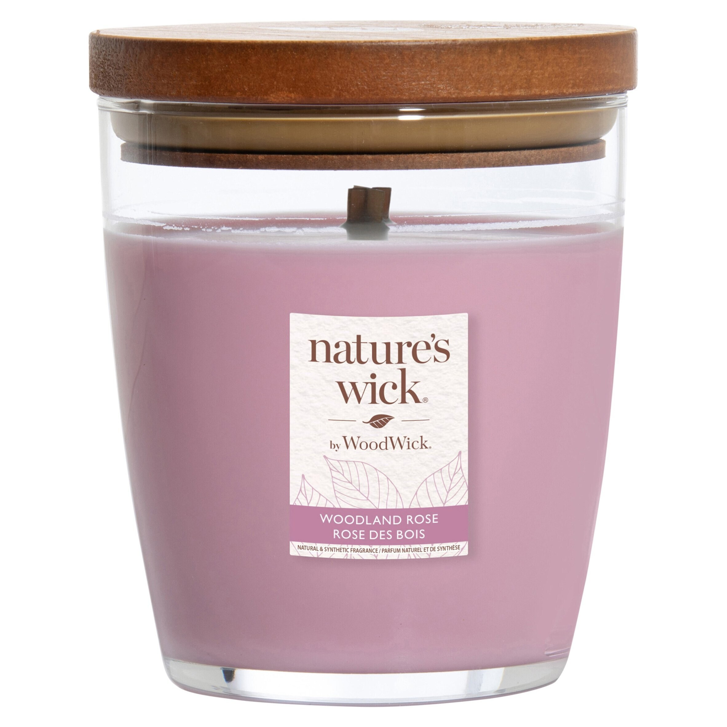 Natures Wick 284G Candle Woodland Rose by Tesco
