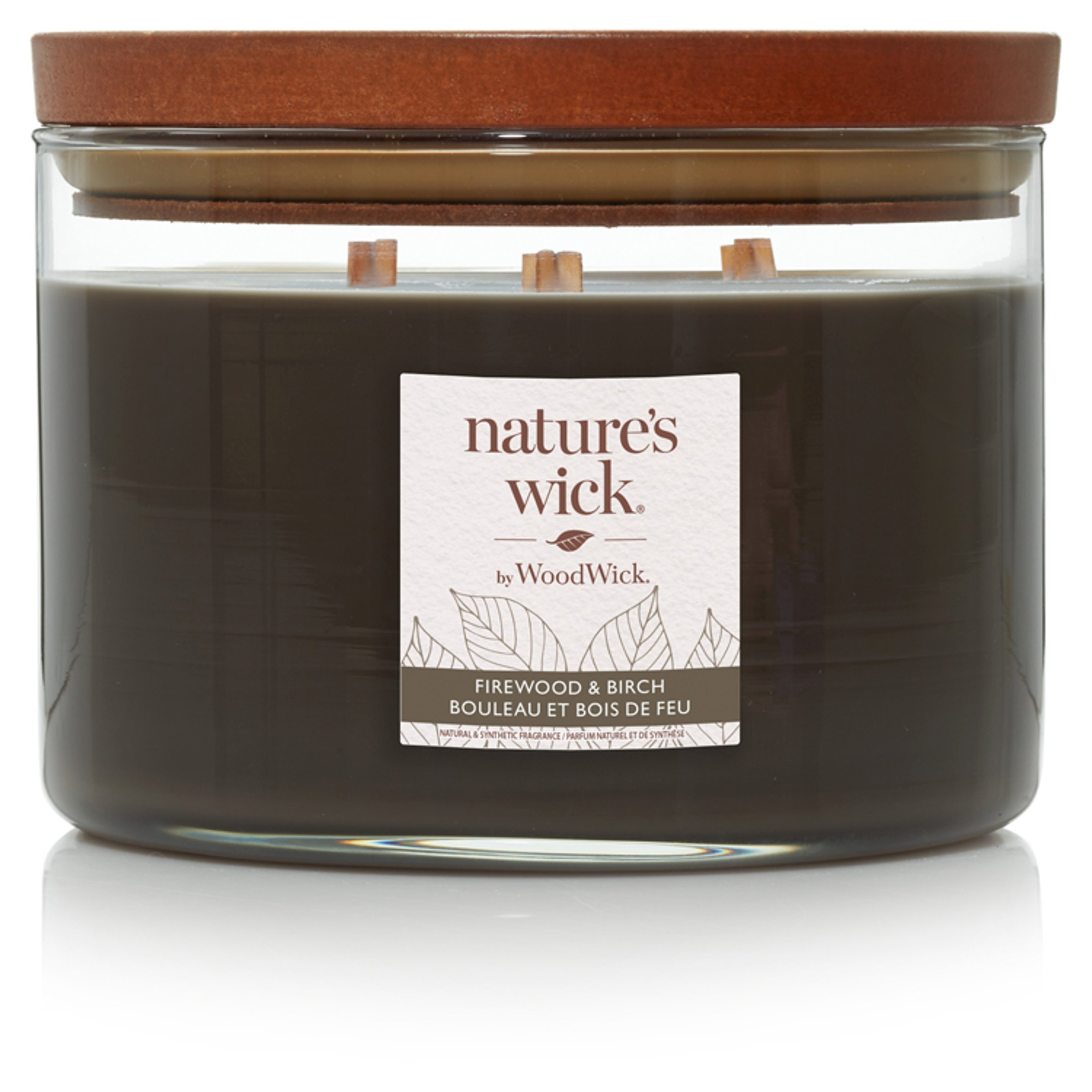 Natures Wick Candle Firewood & Birch by Tesco