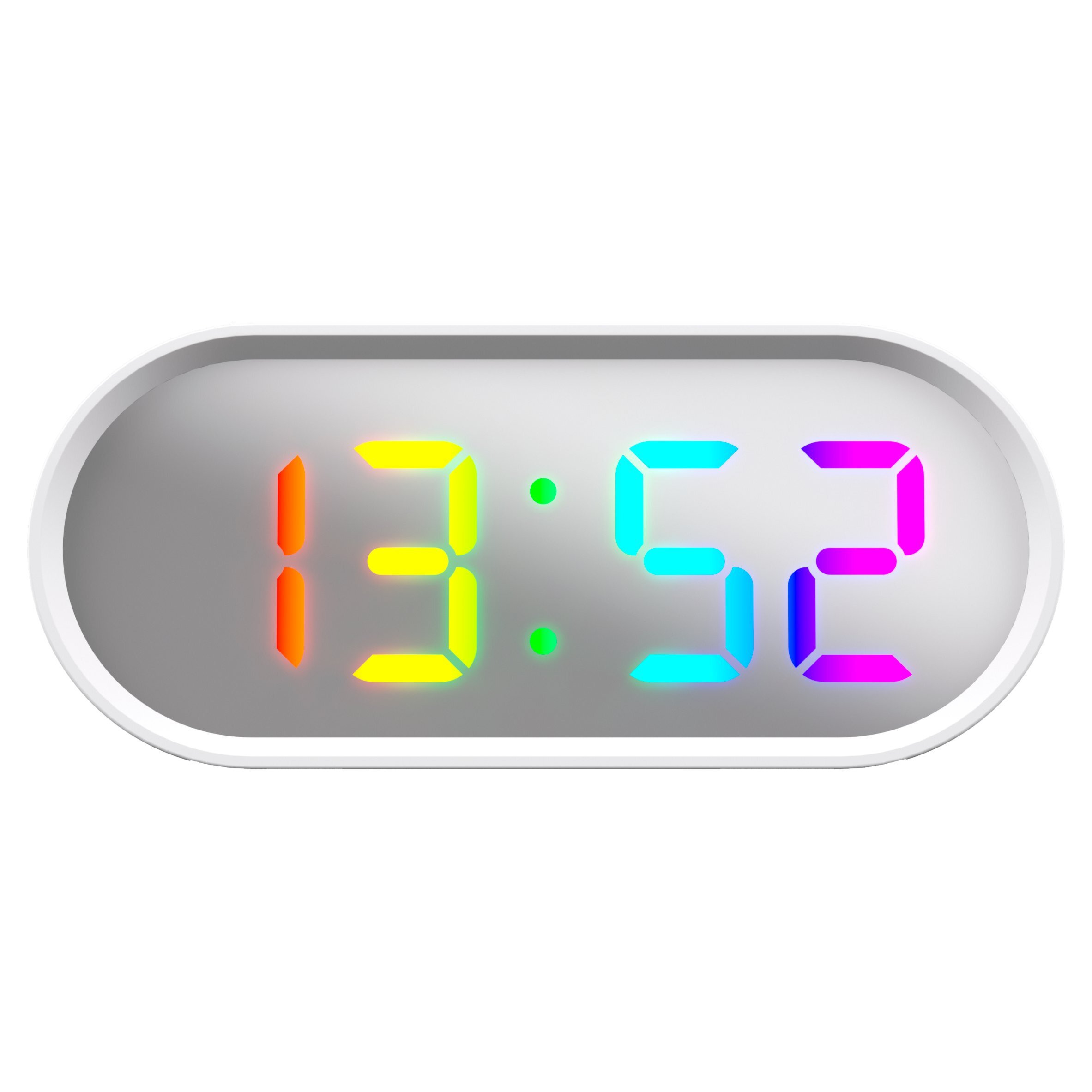 Jones Clocks White Visor Alarm Clock by Tesco