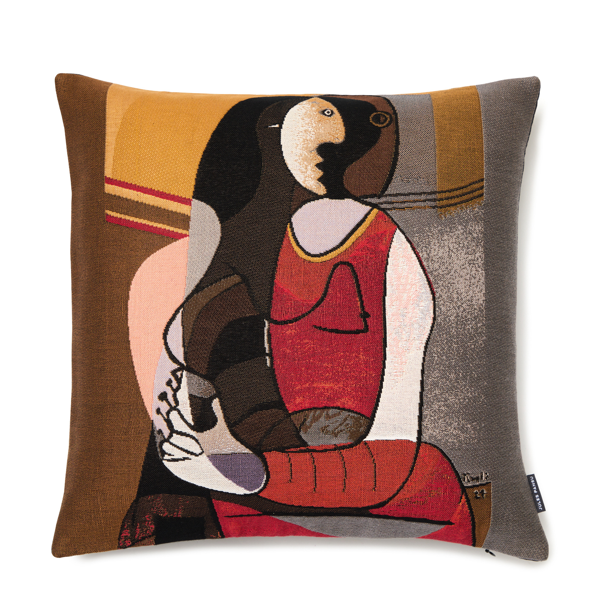 クッションカバー PICASSO WOMAN IN A CHAIR CUSHION COVER Picasso 'Femme Assise' Cushion Cover 45cm x 45cm By Jules Pansu by