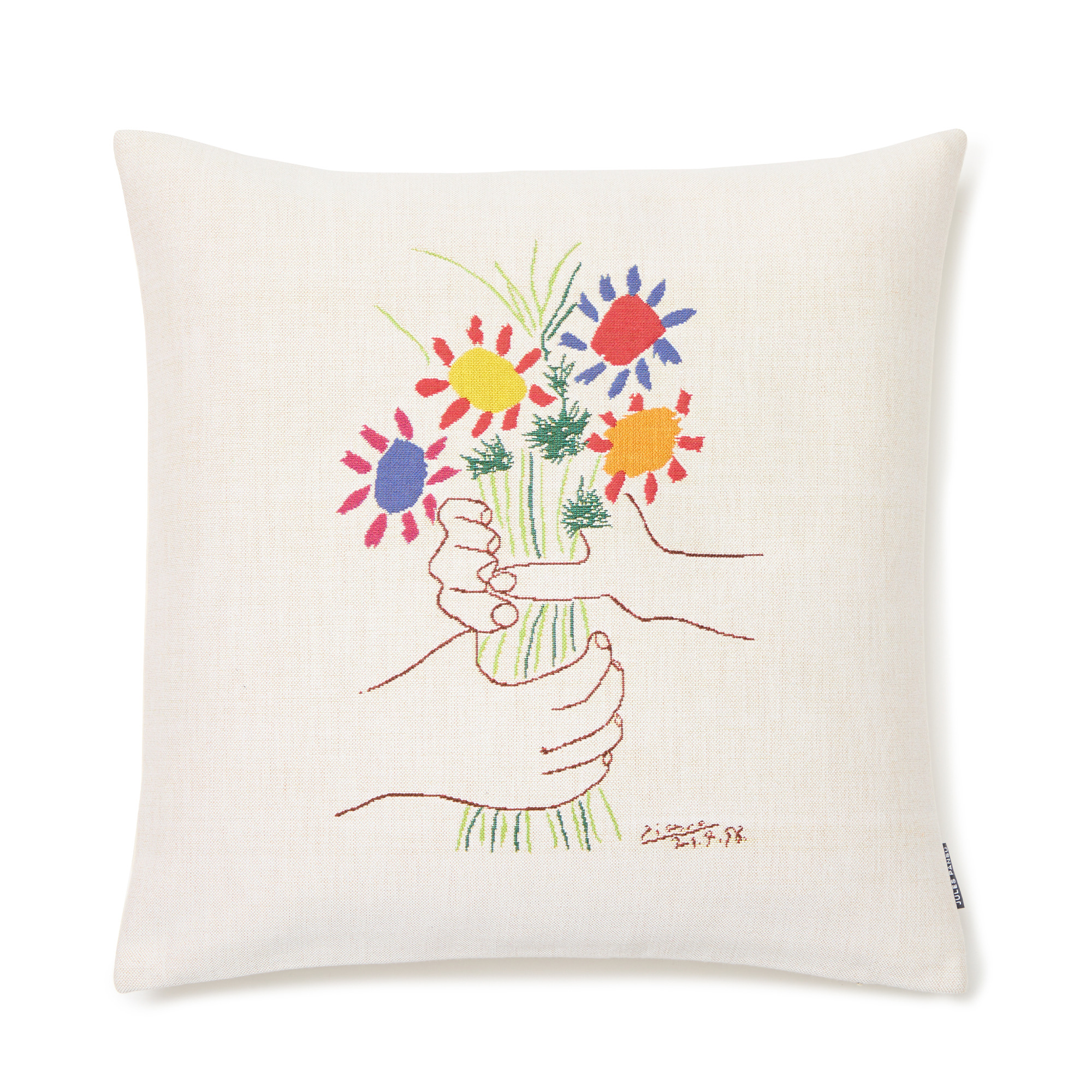 Exclusive Picasso 'Fleurs et Mains' Cushion Cover 45cm x 45cm By