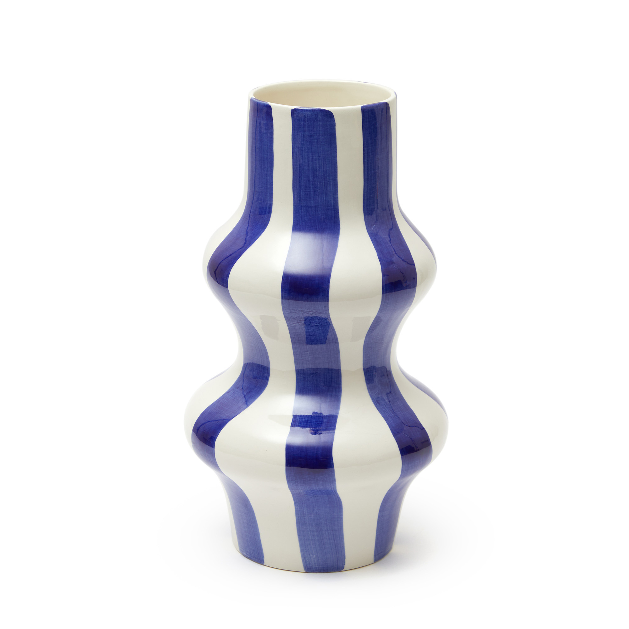 コンランショップ ESCAPISM STRIPE VASE BLUE Escapism Stripe Vase Blue By The Conran Shop by The Conran Shop