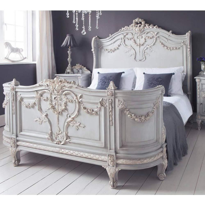 French King Size Luxury HandCarved Bed Bonaparte French Luxury