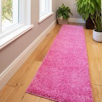 Soft Value Barbie Pink Shaggy Area Rug - Barbie Pink / 230 x 60cm by ...