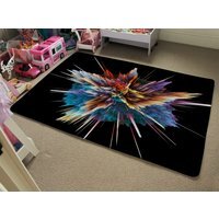 Colorful Explosion Isolated Designer Rug - Black / 200cm by The Range ...