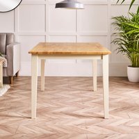 Salcombe Large Rectangular Wooden Dining Table And 4 Whitby Dining ...