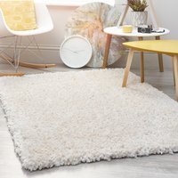 Cream Luxurious Microfibre Shaggy Rug - Cream / 140cm by The Range ...