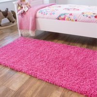 Soft Value Barbie Pink Shaggy Area Rug - Barbie Pink / 150 x 80cm by ...