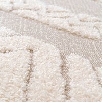 Natural Beige Diamond Aztec Textured Flatweave Indoor Outdoor Rug ...